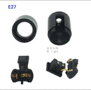 Black plastic e27 socket lamp base with switch for bedroom by Decorbites