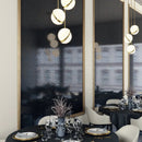 Black Polished Hexagon Glass Mosaics 11 3/4x11 1/2