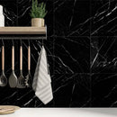Black Polished Marble Tiles 12x12