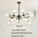 GobekUsa Black Postmodern Sputnik Chandelier for Dining Room and Home Decor