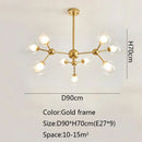 GobekUsa Black Postmodern Sputnik Chandelier for Dining Room and Home Decor
