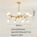 GobekUsa Black Postmodern Sputnik Chandelier for Dining Room and Home Decor