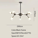 GobekUsa Black Postmodern Sputnik Chandelier for Dining Room and Home Decor