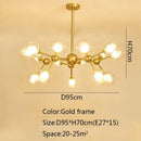 GobekUsa Black Postmodern Sputnik Chandelier for Dining Room and Home Decor