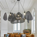 GobekUsa Black Rattan Ceiling Chandelier for Elegant Indoor Lighting