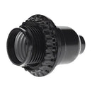 Black ridged bakelite e27 bulb holder with switch bedroom light socket by Decorbites