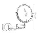 GobekUsa 3X Magnifying Wall Mounted Beauty Makeup Mirror 8" Double Sided Foldable Mirror
