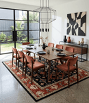 Black Rust and Beige Traditional Oriental Hand Knotted Wool Area Rug