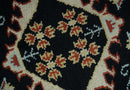 Black Rust and Beige Traditional Oriental Hand Knotted Wool Area Rug