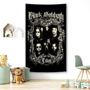 Black sabbath skull wall tapestry bedroom rock decor by Decorbites