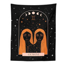 Black scorpio celestial constellation tapestry bedroom moon wall art by Decorbites