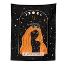 Black scorpio celestial constellation tapestry bedroom moon wall art by Decorbites