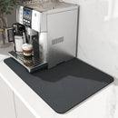Black silicone absorbent espresso machine mat kitchen coffee decor by Decorbites