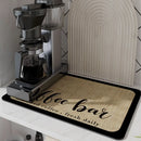 Black silicone absorbent espresso machine mat kitchen coffee decor by Decorbites