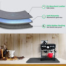 Black silicone absorbent espresso machine mat kitchen coffee decor by Decorbites