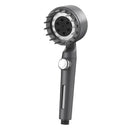 Black & silver adjustable high pressure shower head bathroom 3 modes by Decorbites