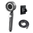 Black & silver adjustable high pressure shower head bathroom 3 modes by Decorbites