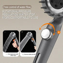 Black & silver adjustable high pressure shower head bathroom 3 modes by Decorbites
