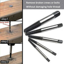 Black & silver bolt extractor kit garage broken screw remover set by Decorbites