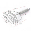 Black & silver stainless steel potato masher kitchen food crusher by Decorbites
