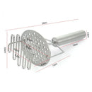 Black & silver stainless steel potato masher kitchen food crusher by Decorbites