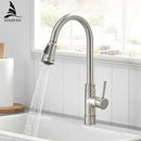 GobekUsa Black Single Handle Pull Out Kitchen Faucet Swivel 360° Water Mixer Tap