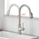 GobekUsa Black Single Handle Pull Out Kitchen Faucet Swivel 360° Water Mixer Tap