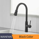 GobekUsa Black Single Handle Pull Out Kitchen Faucet Swivel 360° Water Mixer Tap