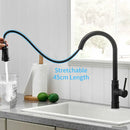 GobekUsa Black Single Handle Pull Out Kitchen Faucet Swivel 360° Water Mixer Tap