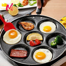 GobekUsa Breakfast Egg Pan Non-stick Durable Cookware Holes Frying Pans Pancake Maker