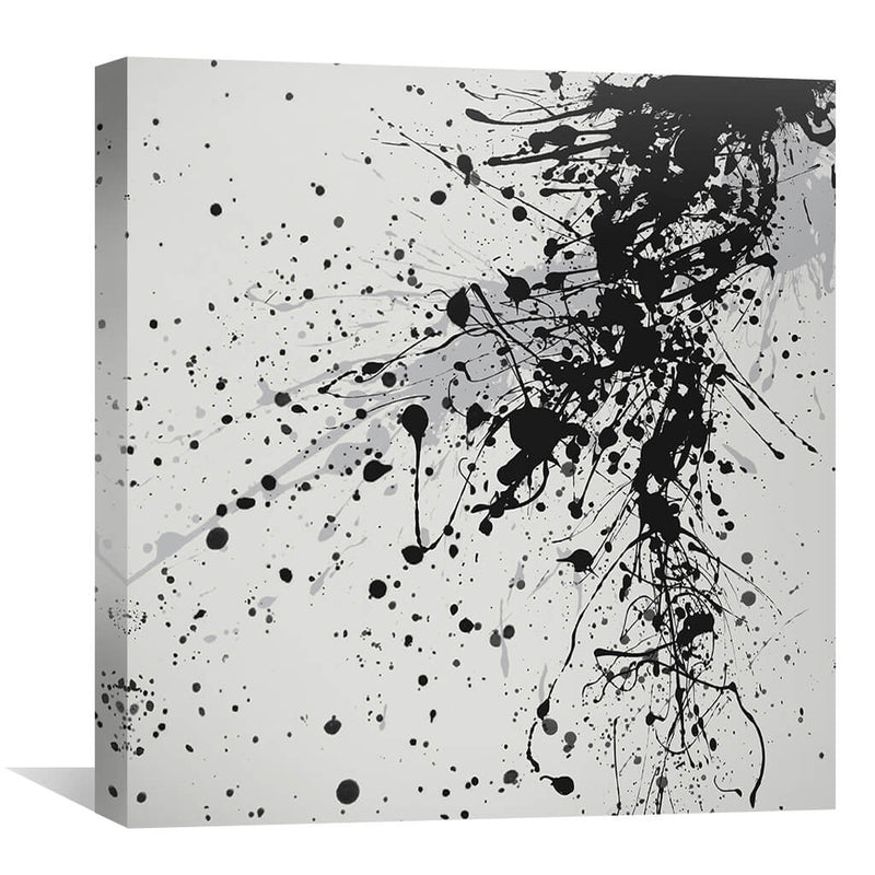 Black Splatter Canvas