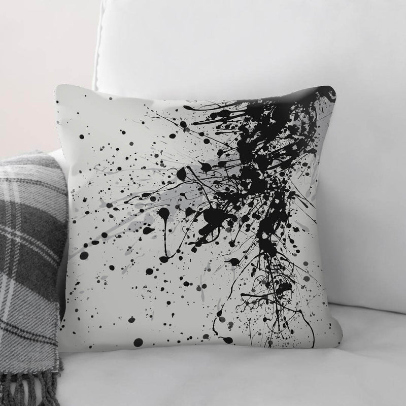 Black Splatter Cushion