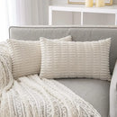 Black striped corduroy throw pillow cover – living room cushion case by Decorbites