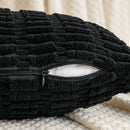 Black striped corduroy throw pillow cover – living room cushion case by Decorbites
