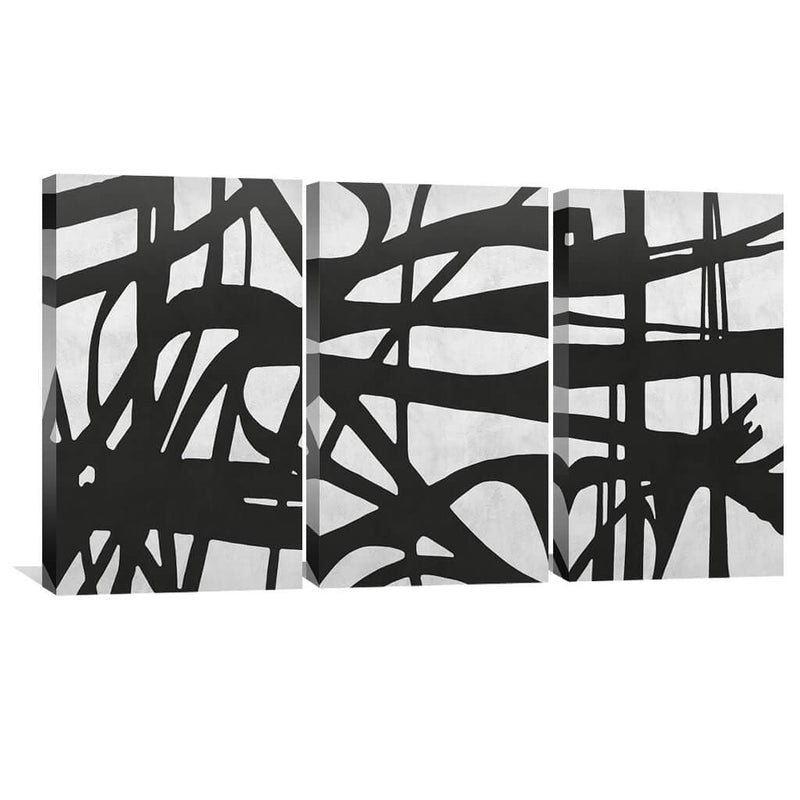 Black Strokes Canvas