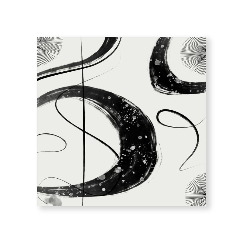 Black Swirls Canvas