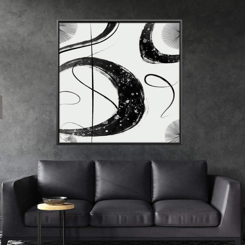 Black Swirls Canvas