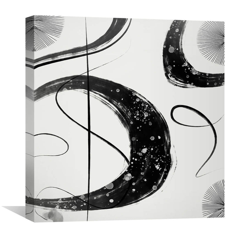 Black Swirls Canvas