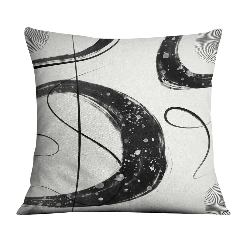 Black Swirls Cushion