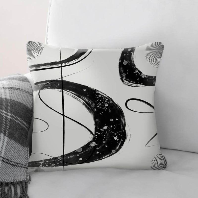 Black Swirls Cushion