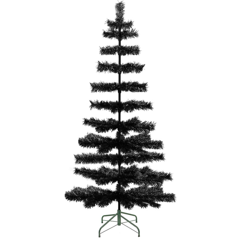 Black Tinsel Christmas Tree