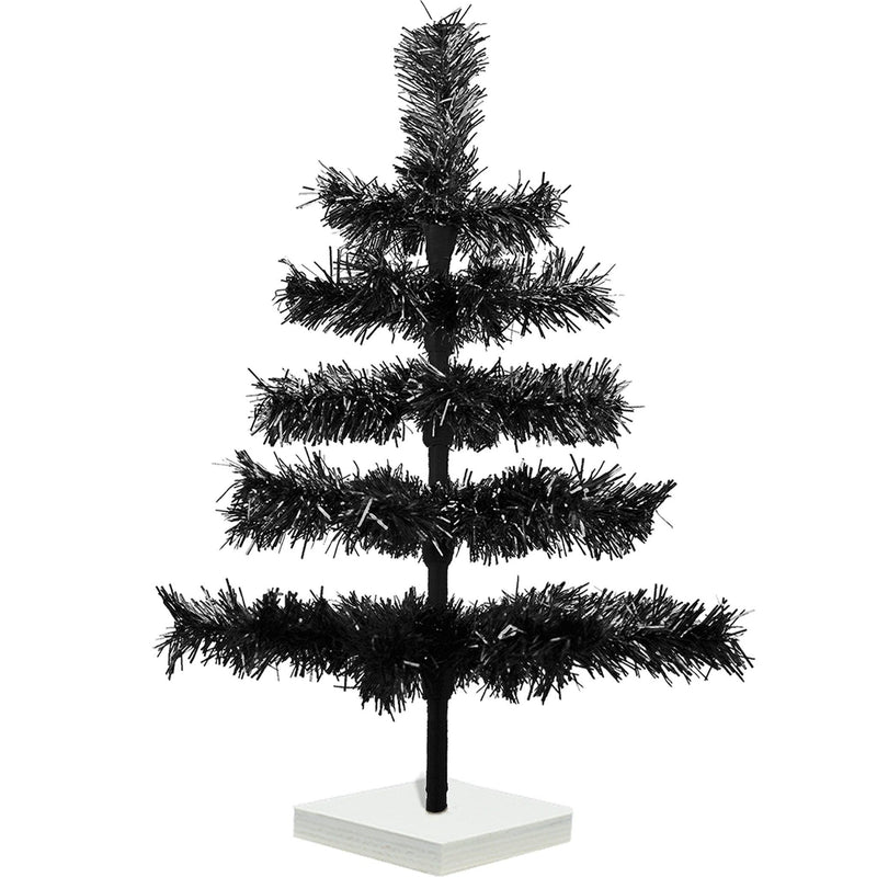 Black Tinsel Christmas Tree