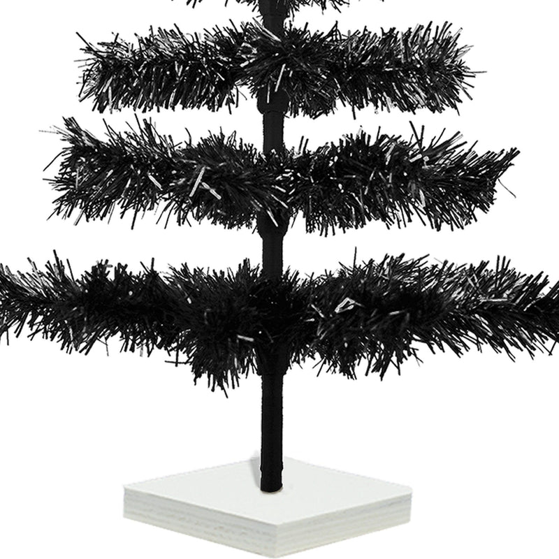 Black Tinsel Christmas Tree