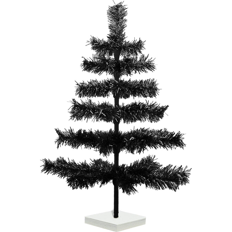 Black Tinsel Christmas Tree