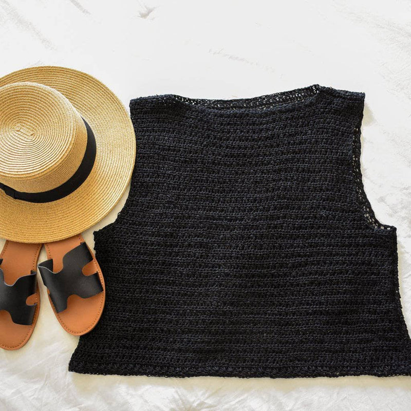 Black to the Basics Crochet Tank Top Pattern