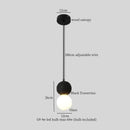 GobekUsa Black Travertine LED Hanging Pendant Light - Nordic Modern Home Decor