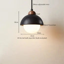 GobekUsa Glass Ball LED Pendant Lights Black Travertine Wabi Sabi Hanging Lamp
