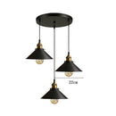 Black Vintage Metal Multi-Head Pendant Light