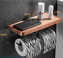 GobekUsa Black Walnut Bathroom Set: Towel Rack, Bar, Shelf, Toilet Paper Holder, Brush Stand