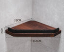 GobekUsa Black Walnut Bathroom Set: Towel Rack, Bar, Shelf, Toilet Paper Holder, Brush Stand
